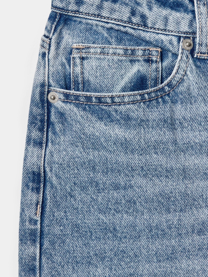 джинсы прямого кроя со средней посадкой с принтом универсального стиля с лицевой стороны