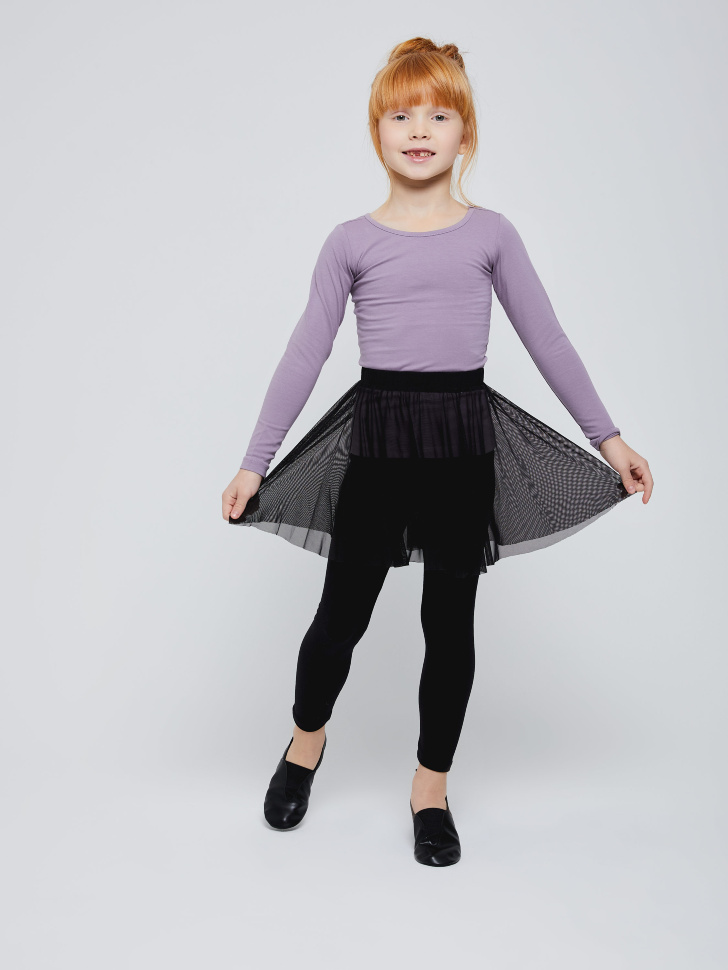 Балетная юбка из сетки для девочек (черный, 116/ 6-7 YEARS) от Sela