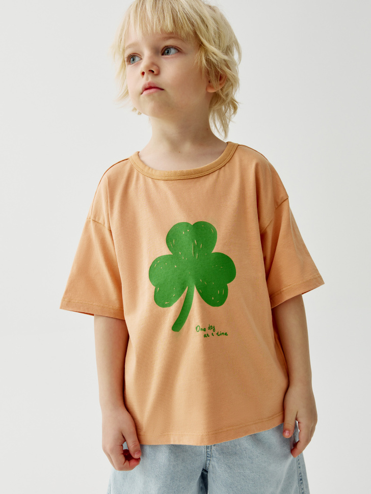 Футболка Sela с принтом, оранжевый, арт. 52832