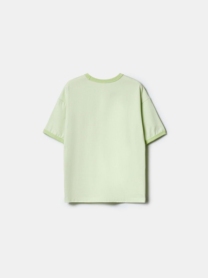 футболка оверсайз с принтом для девочек из россии вид сбоку