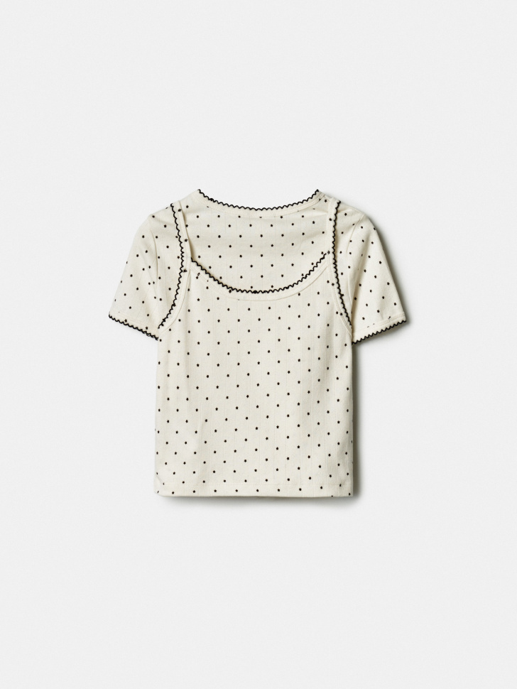 набор из топа и футболки для девочек от бренда sela вид слева