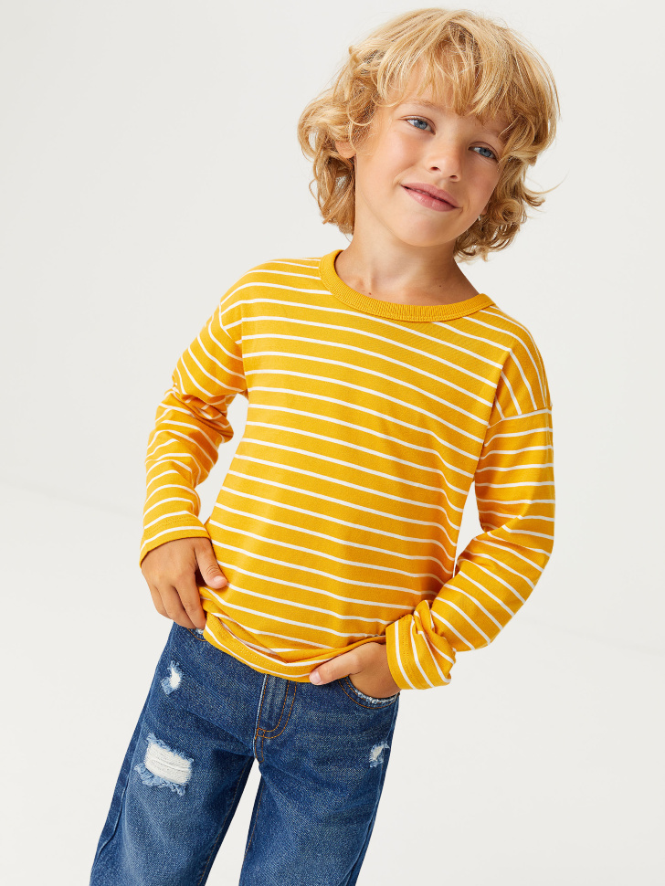 

Лонгслив в полоску для мальчиков, Желтый