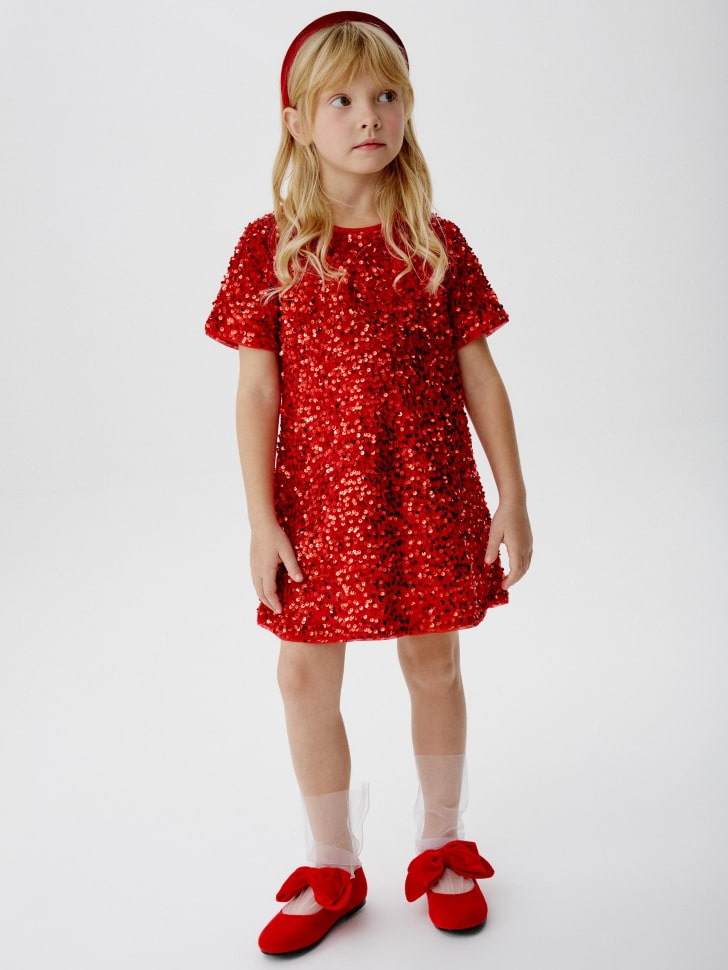 нарядное платье с пайетками для девочек 4610517039552 по акции