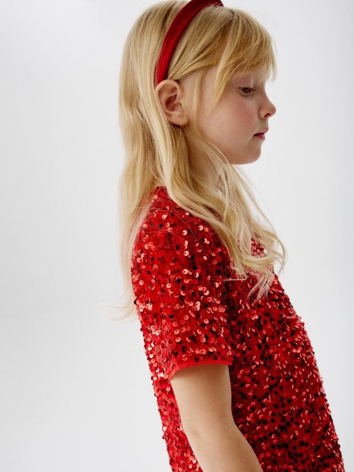 нарядное платье с пайетками для девочек 4610517039552 в интернет магазине