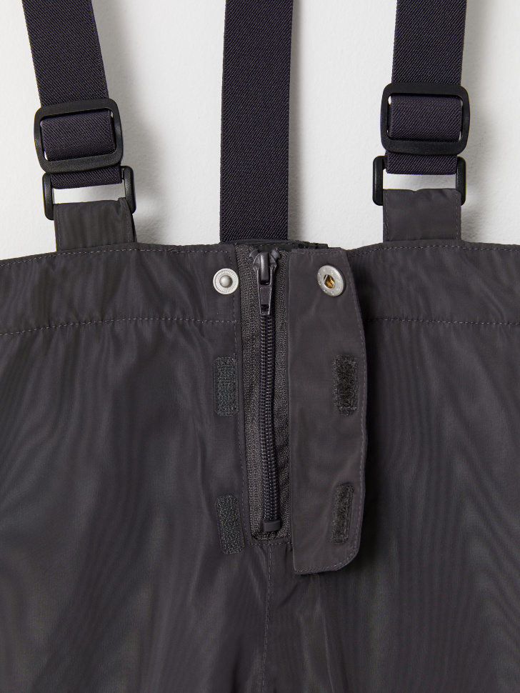 Утепленные брюки на лямках для мальчиков (серый, 104/ 4-5 YEARS) sela 4640078871599 - фото 3