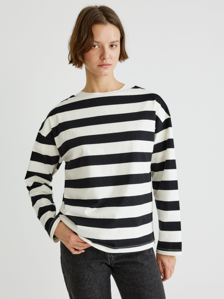 лонгслив оверсайз в полоску 4610517267474 фотография