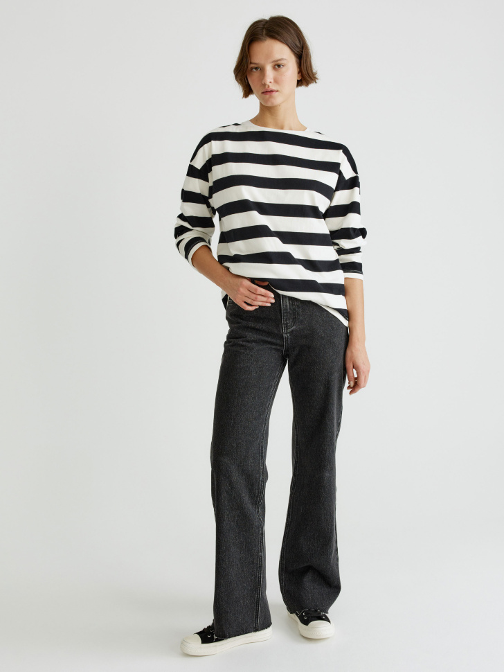 лонгслив оверсайз в полоску 4610517267474 по акции