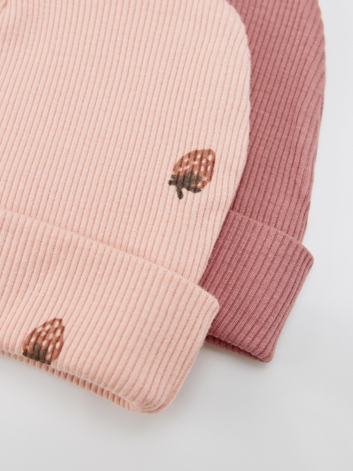 набор из 2 трикотажных шапок для малышей 4680798765761 по акции