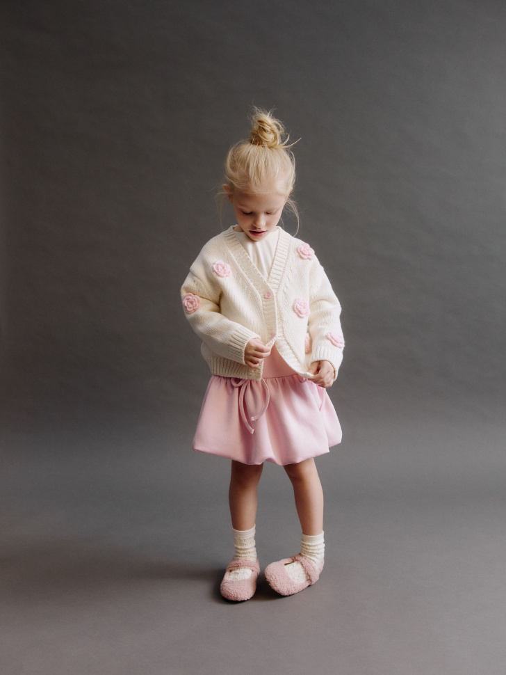 юбка-баллон с бантиками для девочек для детского возраста с изнаночной стороны