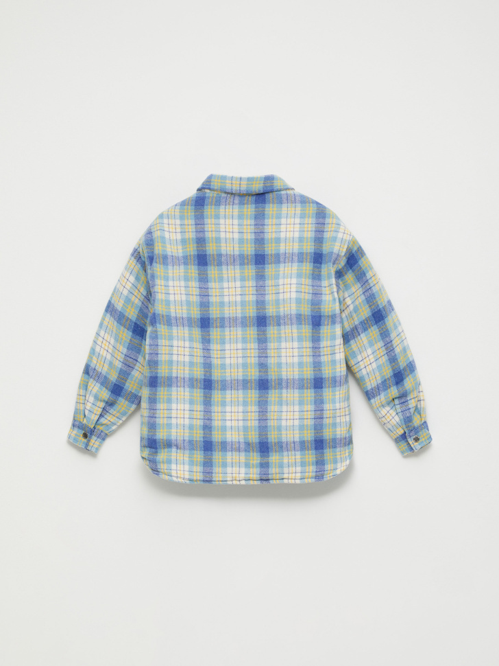 Куртка-рубашка в клетку для девочек (голубой, 140/ 10-11 YEARS) от Sela