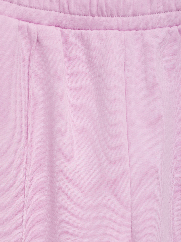 Трикотажные широкие брюки для девочек (розовый, 122) sela 4680129467050 - фото 2