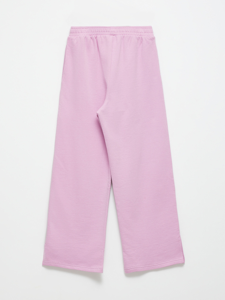 Трикотажные широкие брюки для девочек (розовый, 122) sela 4680129467050 - фото 3