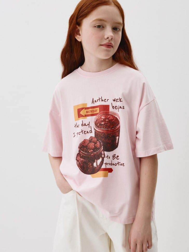 

Футболка с принтом для девочек