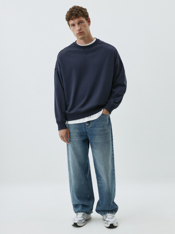 Свитшот OVERSIZE FIT из футера. Фото №2