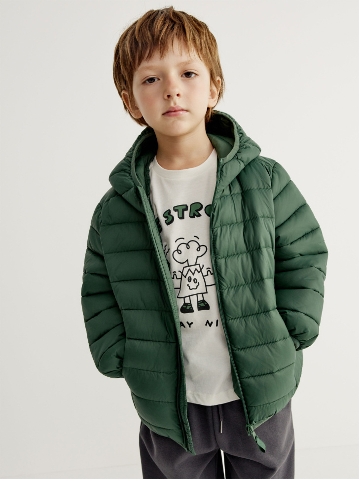 Sela Базовая стеганая куртка для мальчиков, зеленый, арт. 41797