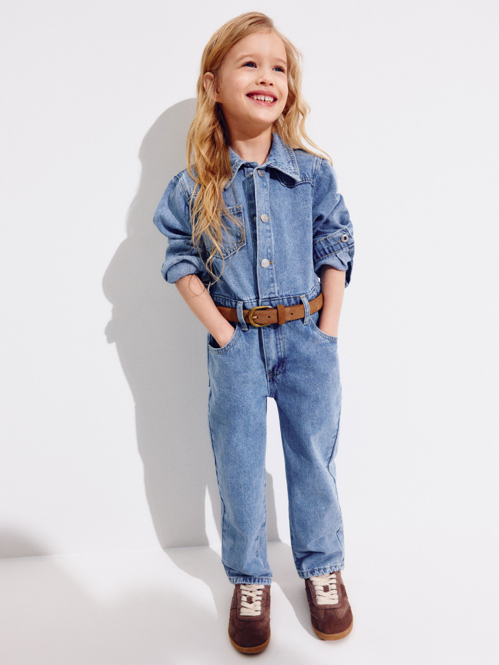 джинсовый комбинезон для девочек 4610517528711 фотография