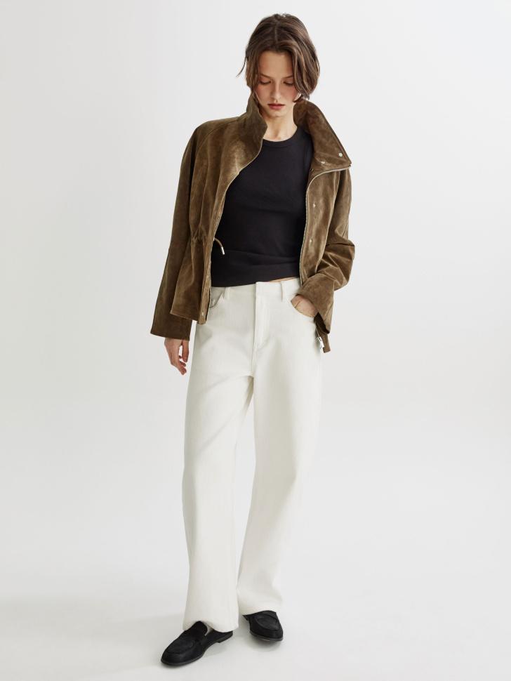 базовый топ в рубчик от бренда sela вид слева