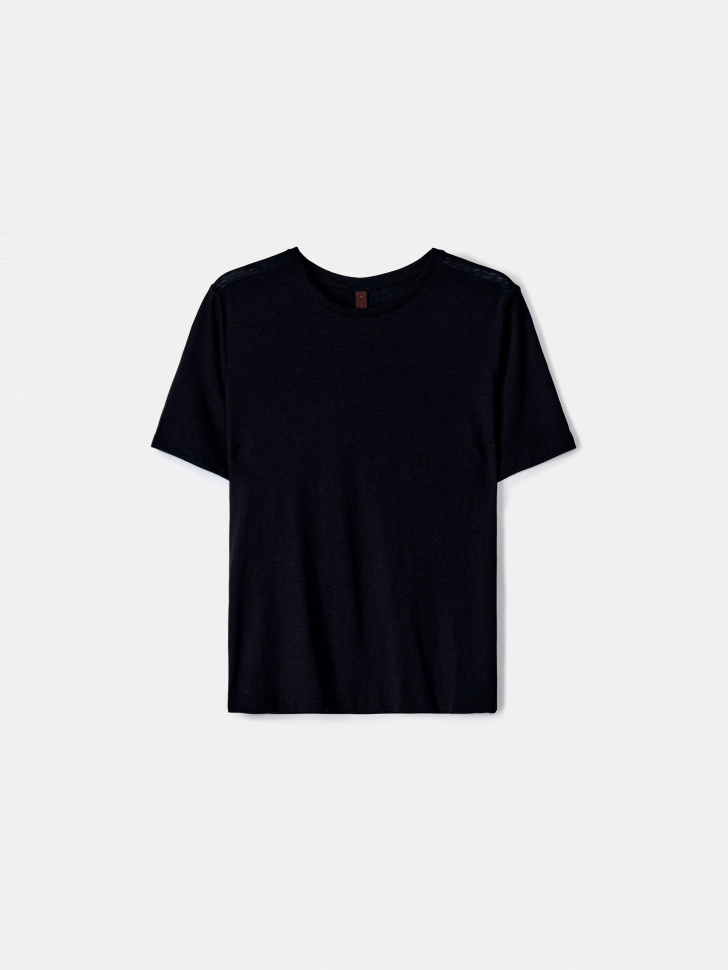 Футболка Sela из лиоцелла и хлопка, черный, арт. 52606