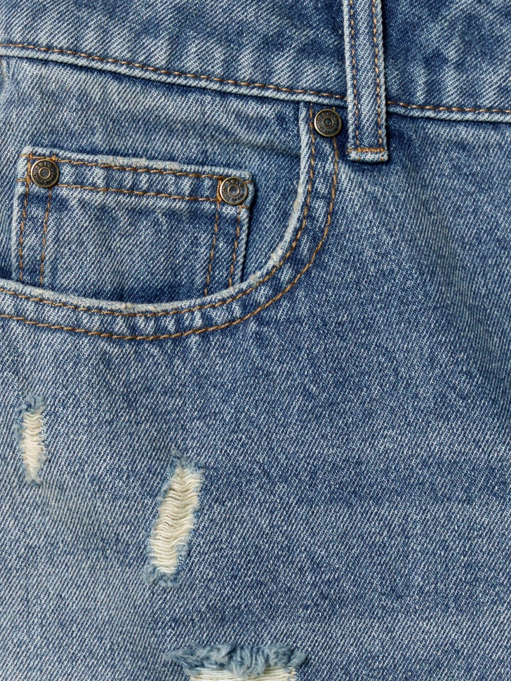 джинсовые шорты с необработанным краем из линейки  young по цене 2999 руб вид справа