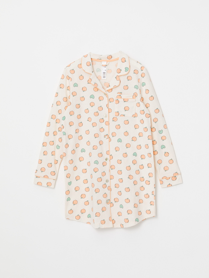 

Домашнее платье-рубашка с принтом для девочек, Принт