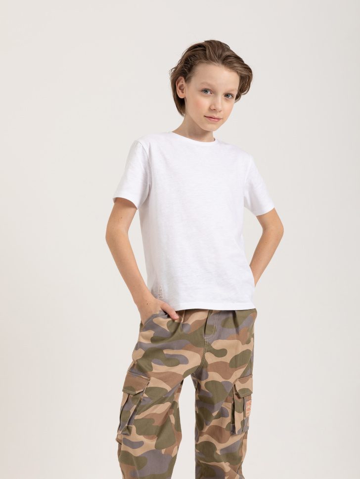 базовая футболка для мальчиков (белый, 122/ 7-8 YEARS)