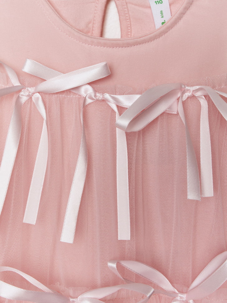 новогодное ярусное платье с бантиками для девочек 4610517043825 в интернет магазине