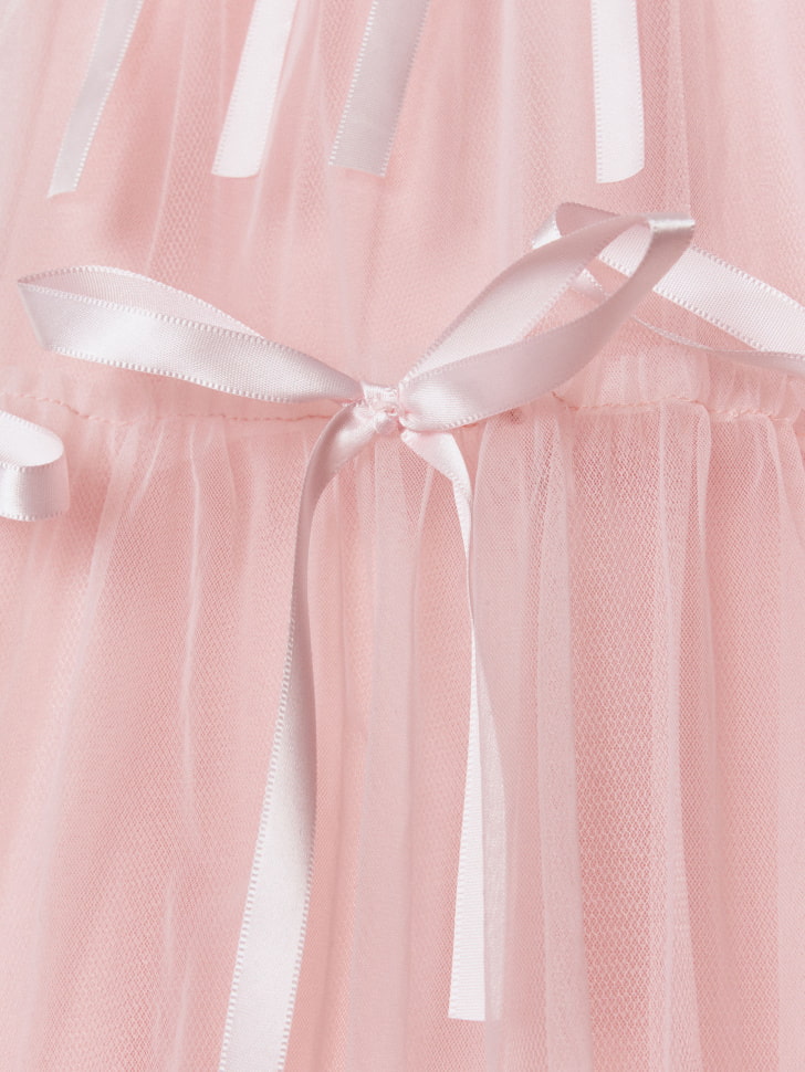 новогодное ярусное платье с бантиками для девочек 4610517043825 с промокодом