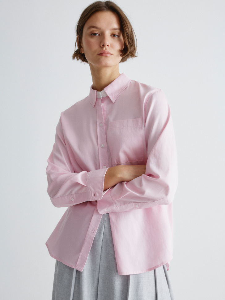 рубашка со стиркой из смесового тенселя 4610517248589 фотография