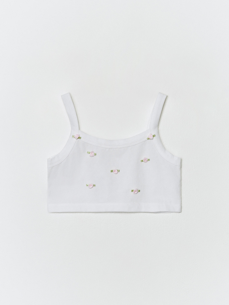 укороченный топ с декором для девочек 4610517091864 фотография