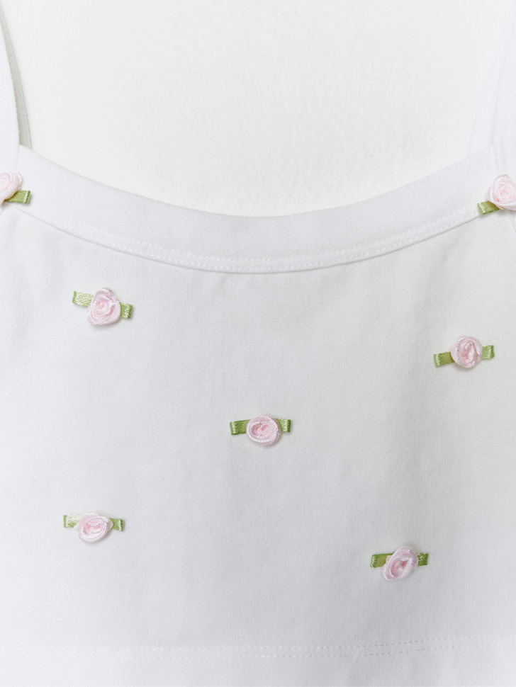 укороченный топ с декором для девочек 4610517091864 в интернет магазине