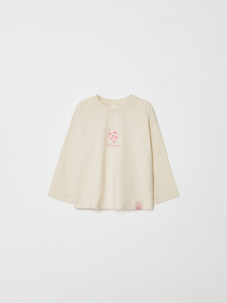 лонгслив для девочек с принтом  x смешарики по цене 999 руб вид справа