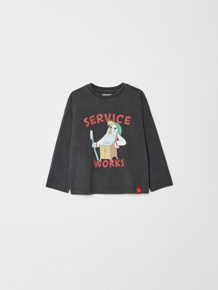 лонгслив детский с принтом  x союзмультфильм по цене 1199 руб вид справа