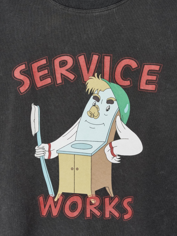 лонгслив детский с принтом  x союзмультфильм из россии вид сбоку