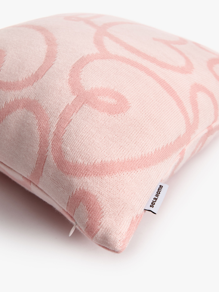 чехол для декоративной подушки с рисунком детский от бренда sela вид слева