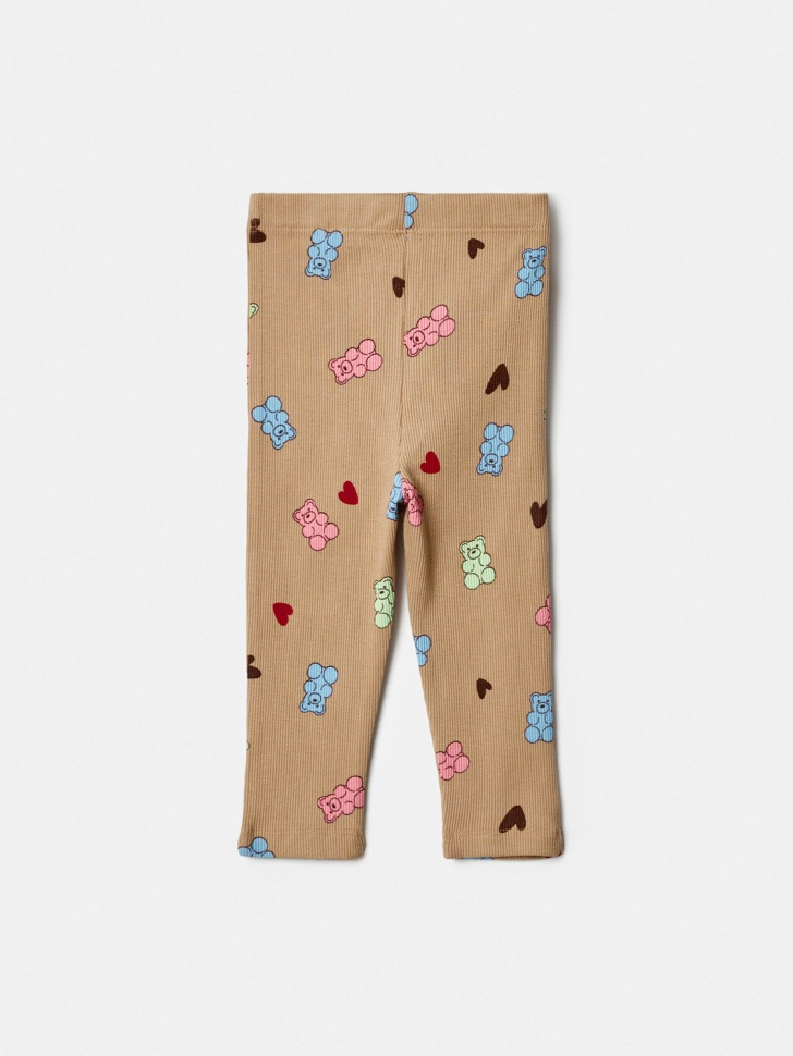 трикотажные брюки с принтом для малышей от бренда sela вид слева