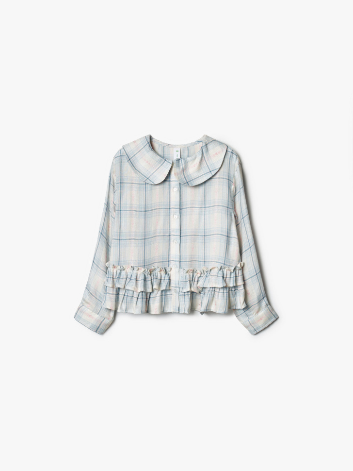 

Нарядна блузка в клетку для девочек, SL6802040501