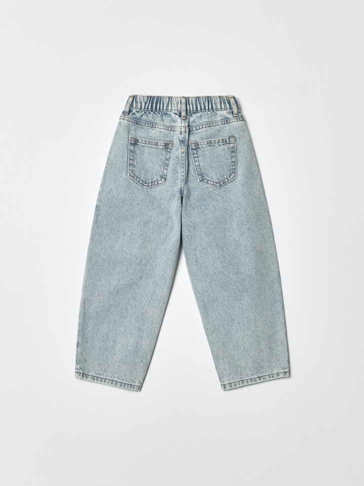 джинсы baggy с декором для девочек от бренда sela вид слева