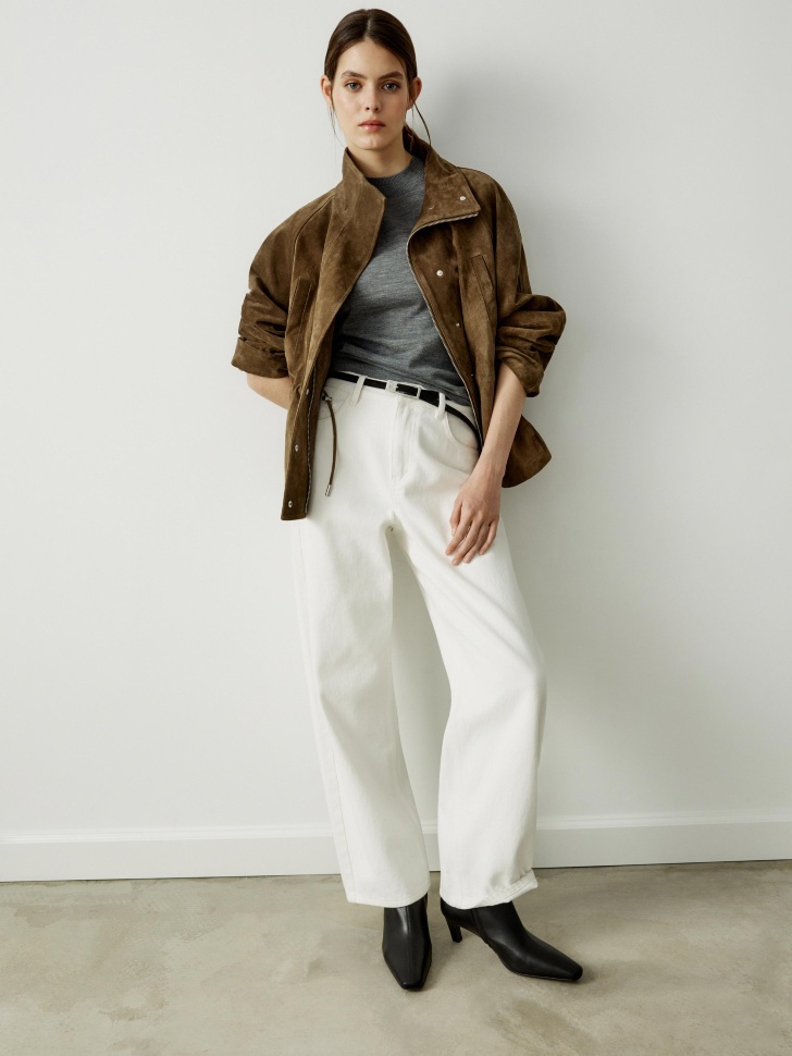 вязаный топ из шерсти премиум качества от бренда sela вид слева