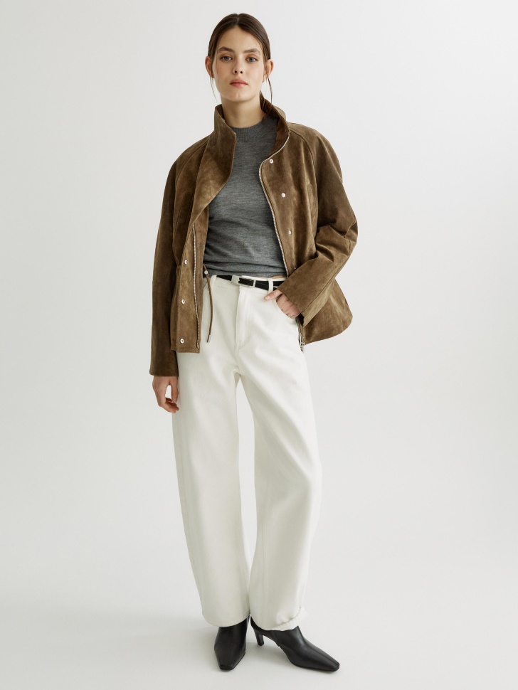 вязаный топ из шерсти премиум качества из шерсти спереди