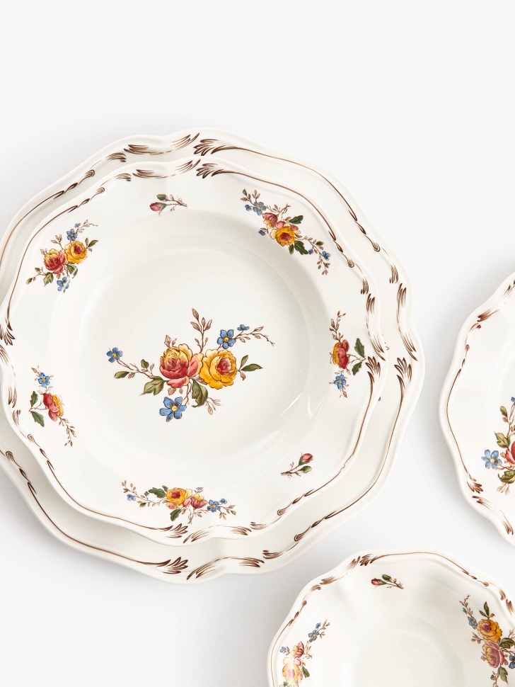 

Глубокая тарелка из фарфора с цветочным узором, SL6803227118