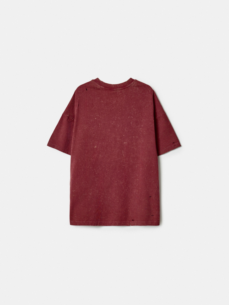 футболка оверсайз в стиле гранж для девочек из россии вид сбоку