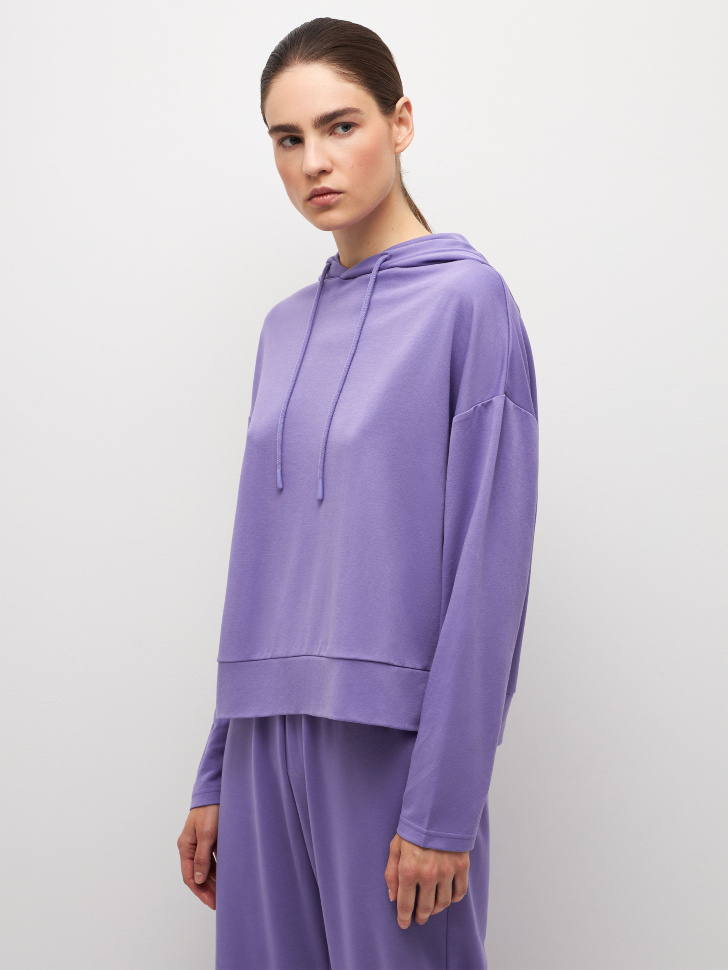 Худи из модала (фиолетовый, XS)