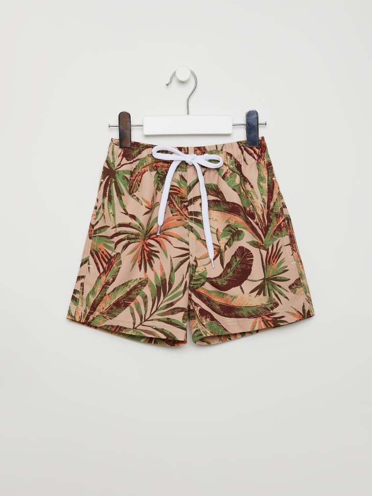 Пляжные шорты с тропическим принтом для мальчиков (зеленый, 92-98 (2-3 YEARS)) sela 4603375003810