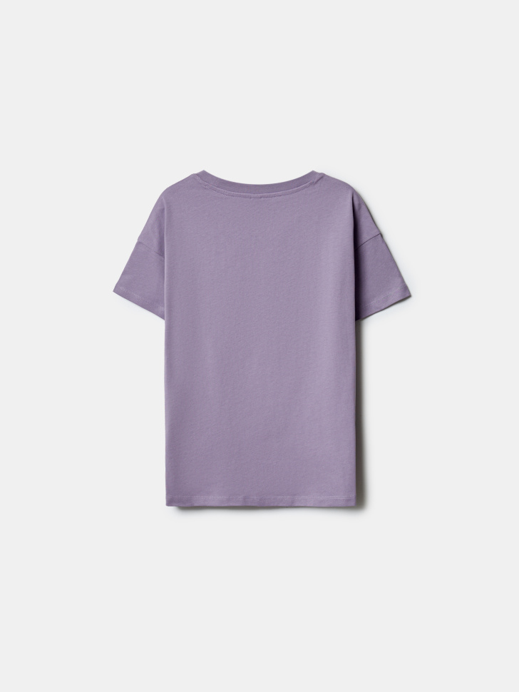 футболка оверсайз с принтом для девочек от бренда sela вид слева