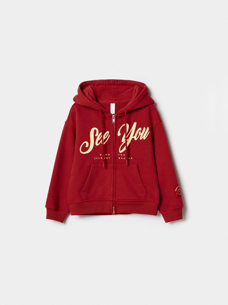 толстовка на молнии с принтом для девочек по цене 2499 руб вид справа