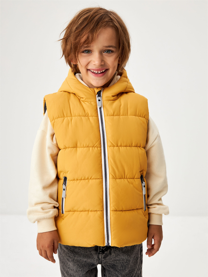 

Стеганый жилет с капюшоном для мальчиков