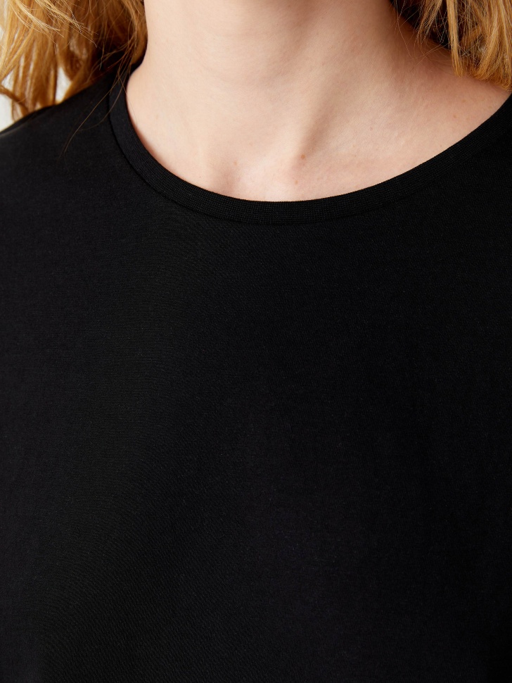 Базовая футболка из органического хлопка (черный, XS) от Sela