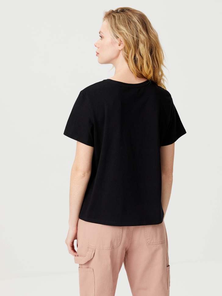Базовая футболка из органического хлопка (черный, XS) от Sela