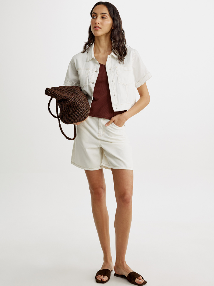 Джинсовые шорты Sela, белый, арт. 54951