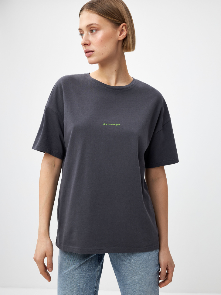 

Футболка DIANA OVERSIZE FIT с принтом Tom and Jerry, Серый